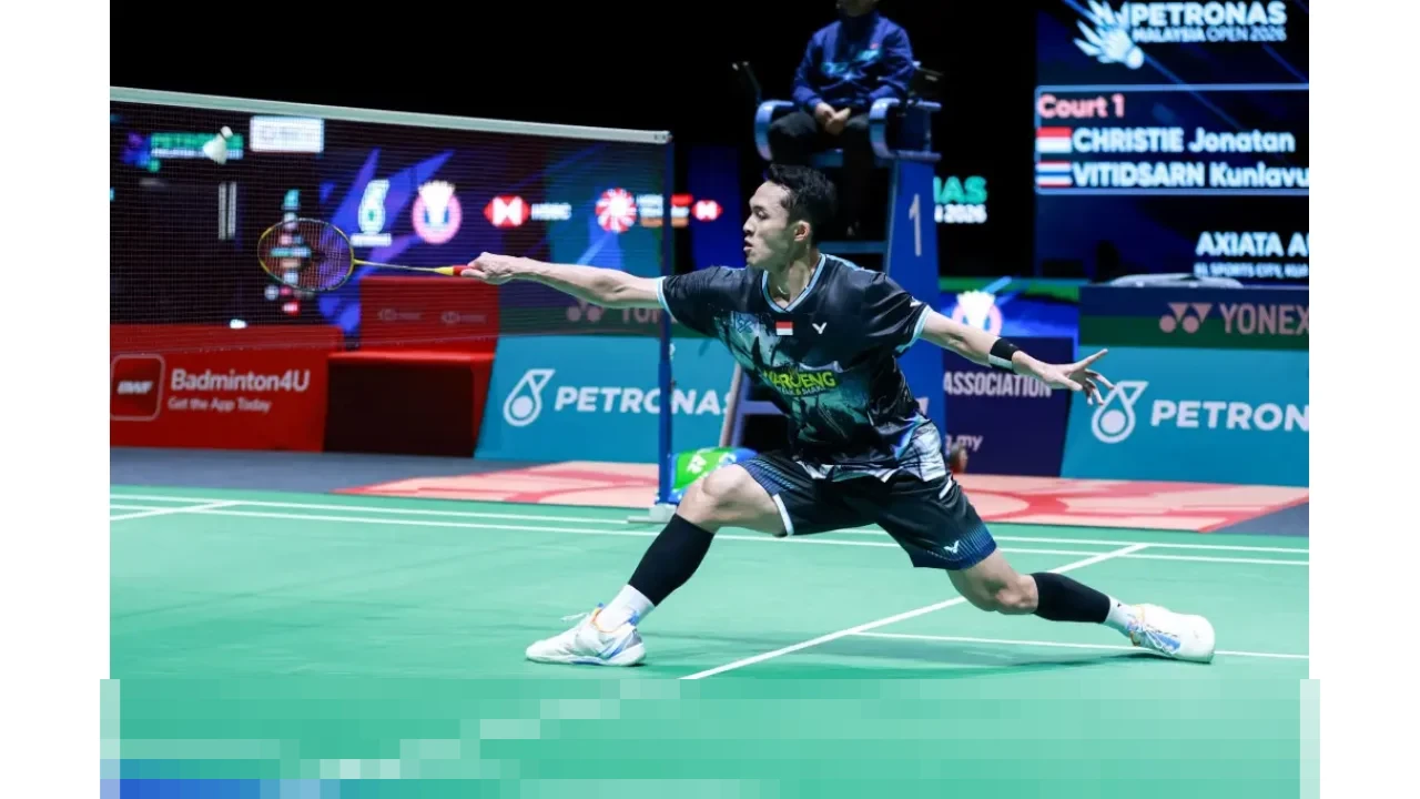 Jonatan Christie Tersingkir di Semifinal Malaysia Open 2026 Usai Kalah dari Kunlavut Vitidsarn
