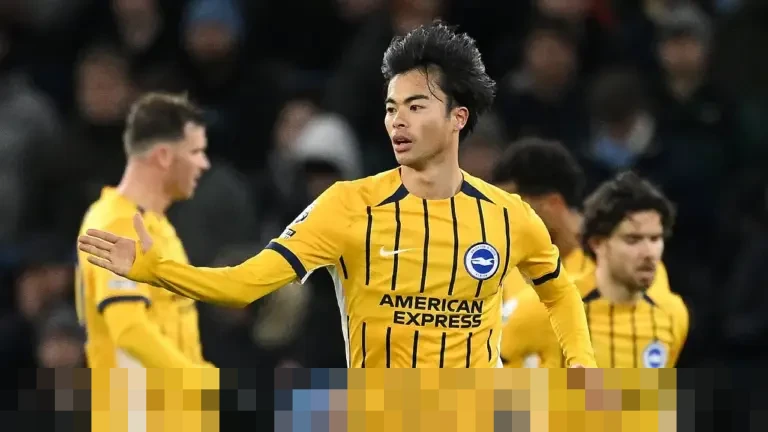 Kaoru Mitoma Belum Sepenuhnya Fit, Namun Golnya Pastikan Brighton Curi Poin di Markas Manchester City