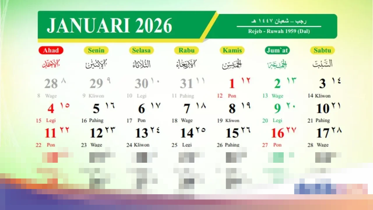 Kementerian Agama Resmi Rilis Kalender Hijriah Indonesia 2026, Lengkap Libur Nasional