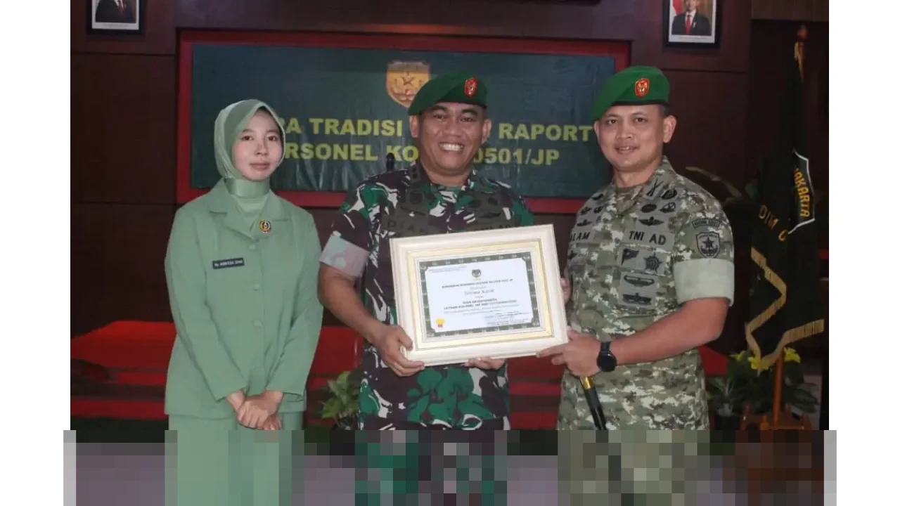 Kodim 0501/JP Lepas Kasdim Letkol Inf Dian Aksmiyandita, Dandim Apresiasi Dedikasi