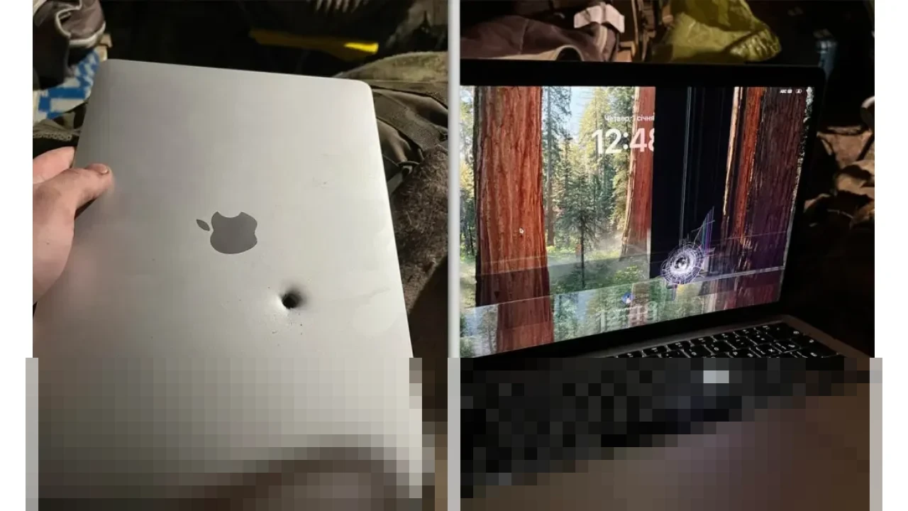 MacBook Air M1 Lindungi Tentara Ukraina dari Pecahan Proyektil, Layar Rusak Tapi Tetap Berfungsi