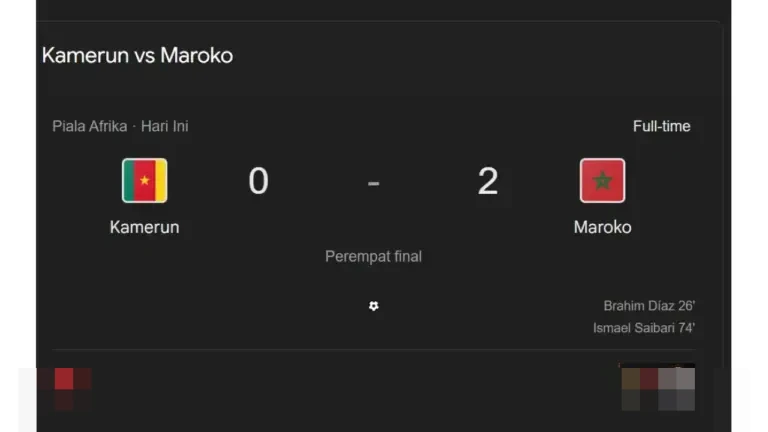 Maroko Melaju ke Semifinal AFCON 2025 Usai Taklukkan Kamerun 2-0 Lewat Gol Diaz dan Saibari Maroko Melaju ke Semifinal AFCON 2025 Usai Taklukkan Kamerun 2-0 Lewat Gol Diaz dan Saibari