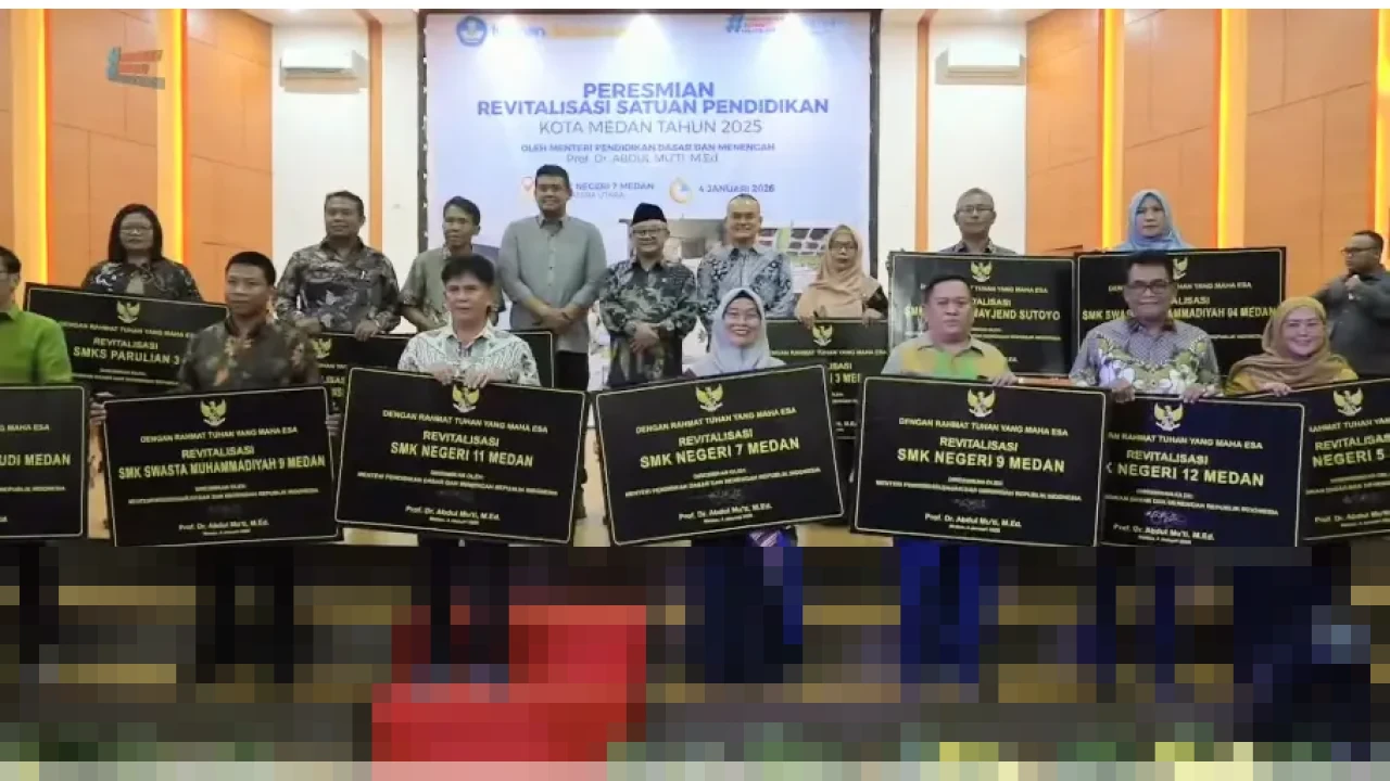 Mendikdasmen Abdul Mu’ti Resmikan 48 Sekolah Revitalisasi di Medan, Dorong Mutu Pendidikan Nasional