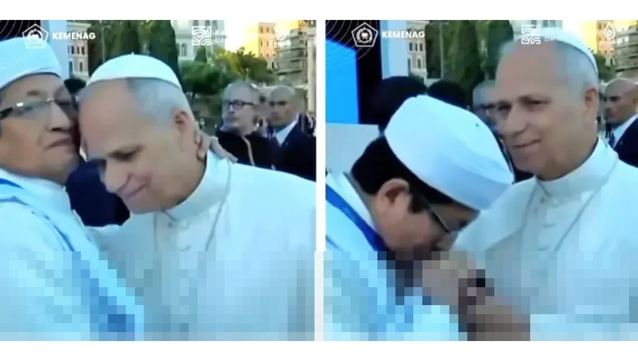 Momen Langka di Vatikan: Gestur Menag RI Nasaruddin Umar Gema Perdamaian Lintas Iman