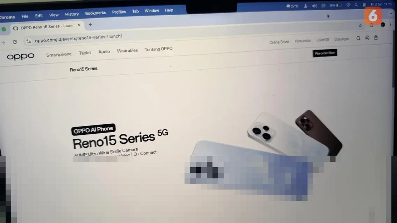 Oppo Resmi Buka Pre-order Reno 15 Series di Indonesia, Tawarkan DP Rp 200 Ribu dan Tiga Varian Unggulan Oppo Resmi Buka Pre-order Reno 15 Series di Indonesia, Tawarkan DP Rp 200 Ribu dan Tiga Varian Unggulan