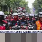 Ribuan Buruh Kembali Gelar Konvoi Motor di Jantung Jakarta, Desak Upah Minimum Layak