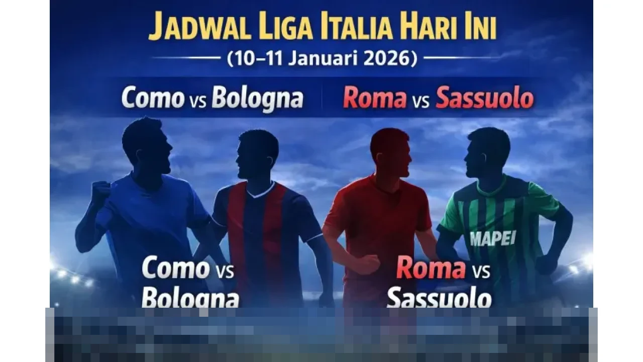 Serie A Pekan ke-20: Como Hadapi Bologna, AS Roma Tantang Sassuolo di Jadwal Liga Italia Malam Ini