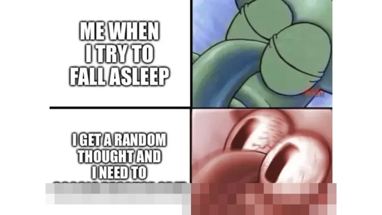 Terjebak Overthinking Saat Berusaha Tidur? 8 Meme Kartun Ini Pasti Relate denganmu