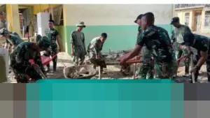 TNI dan Warga Intensifkan Pembersihan Fasilitas Publik Terdampak Banjir dan Longsor di Aceh Utara