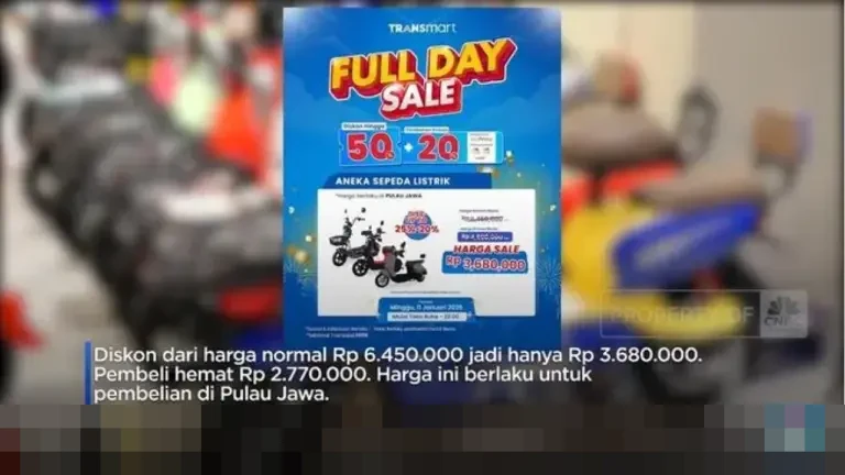 Transmart Gelar Diskon Besar-besaran Sepeda Listrik hingga 45 Persen di Full Day Sale Transmart Gelar Diskon Besar-besaran Sepeda Listrik hingga 45 Persen di Full Day Sale