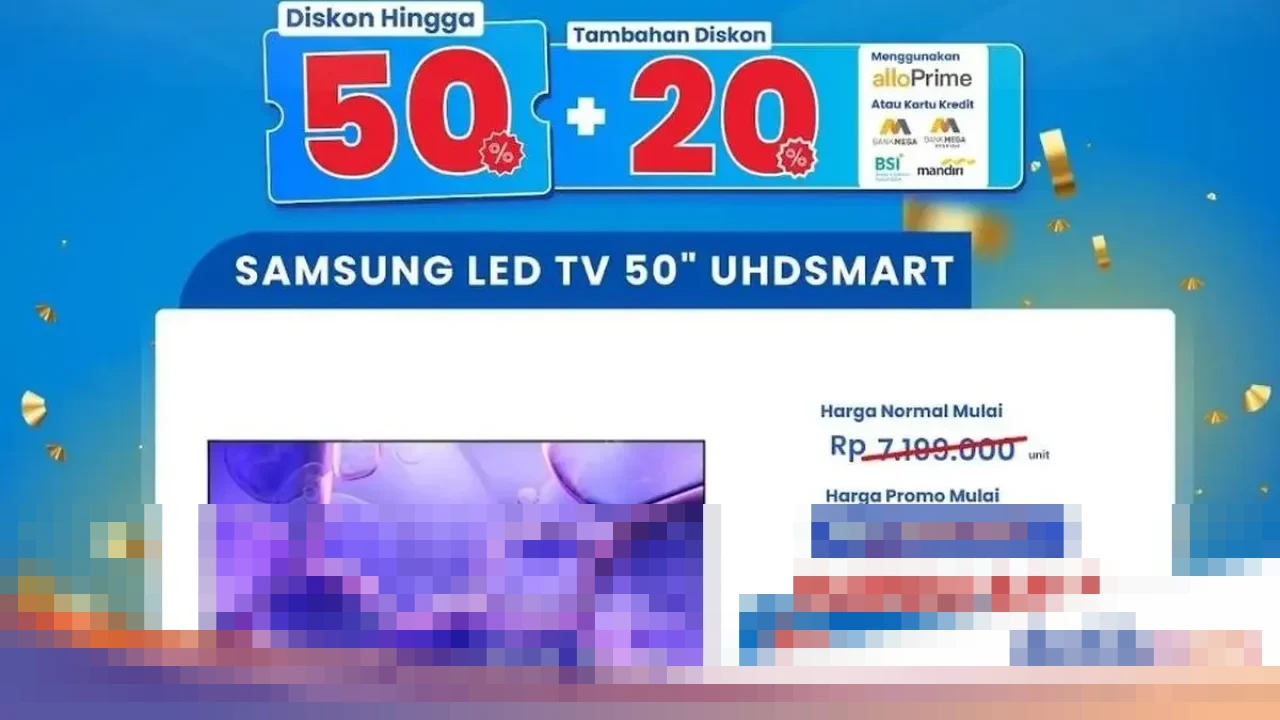 Transmart Gelar Full Day Sale 4 Januari 2026, LED TV 50 Inch UHD Smart Hanya Rp 4,7 Juta Transmart Gelar Full Day Sale 4 Januari 2026, LED TV 50 Inch UHD Smart Hanya Rp 4,7 Juta