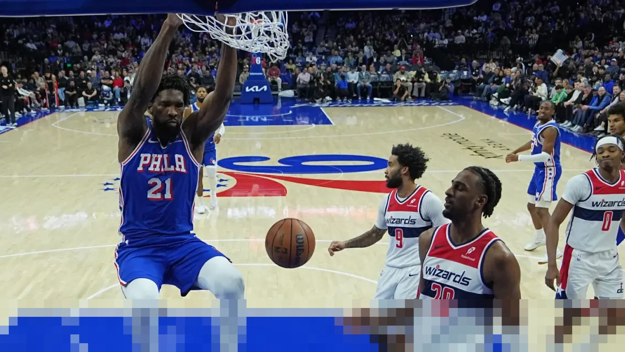 Trio Bintang Philadelphia 76ers Pimpin Kemenangan Telak atas Washington Wizards 131-110
