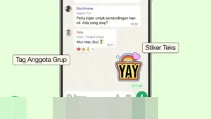 WhatsApp Perbarui Obrolan Grup: Hadirkan Tag Anggota, Stiker Teks, dan Pengingat Acara